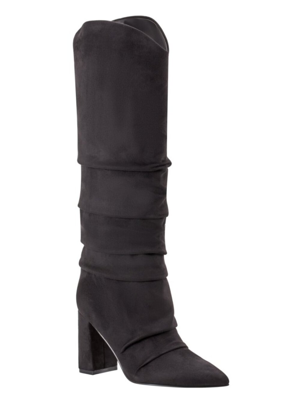 Marc Fisher Fadora Faux Suede Knee High Boots Black Size 10 M NWT